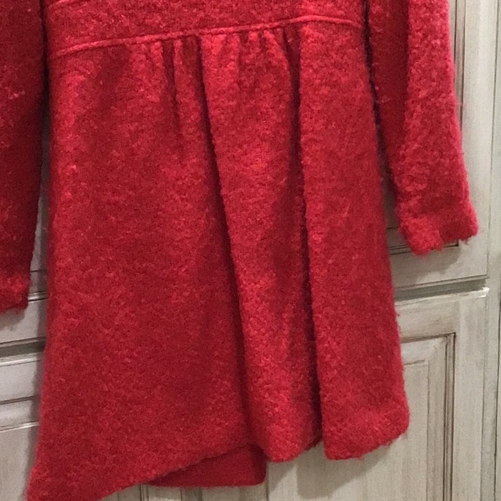 Beth Bowley Scarlet Textured Wool Mohair Silk Lined Peacoat Jacket $358 retail - Picture 10 of 11